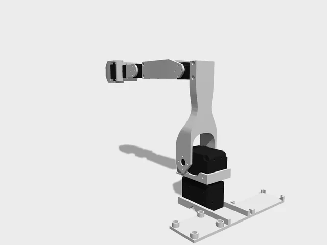 Koch v1.1 Low-Cost Robot Arm studio render, three-quarter front view