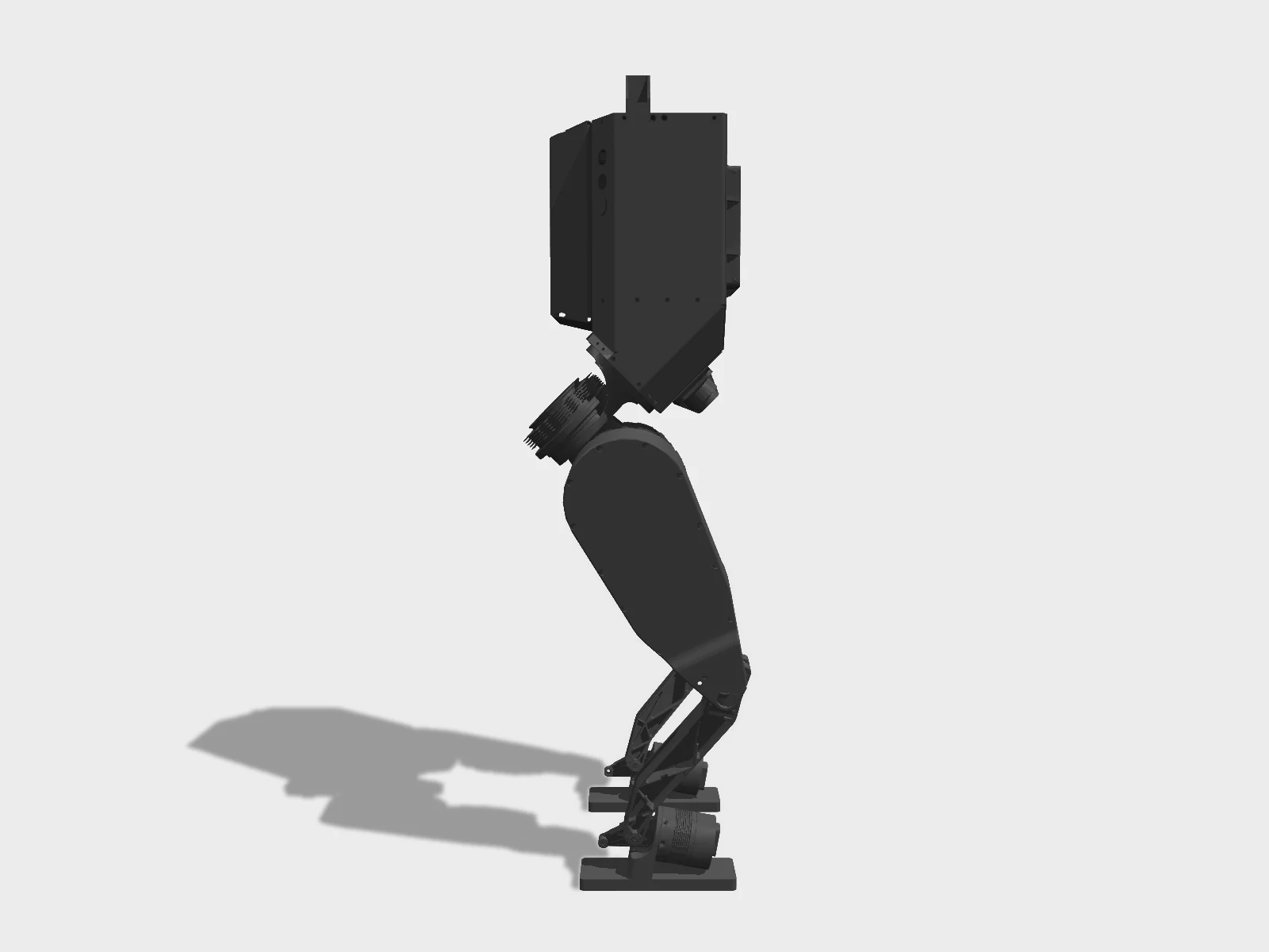 Berkeley Humanoid studio render, side view
