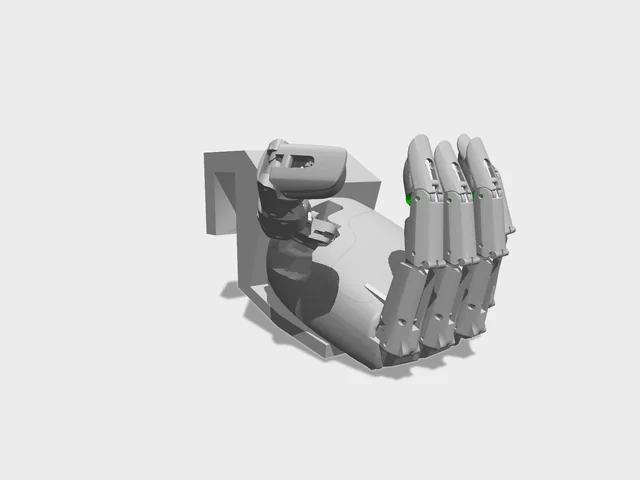 Aero Hand Open studio render, three-quarter front view