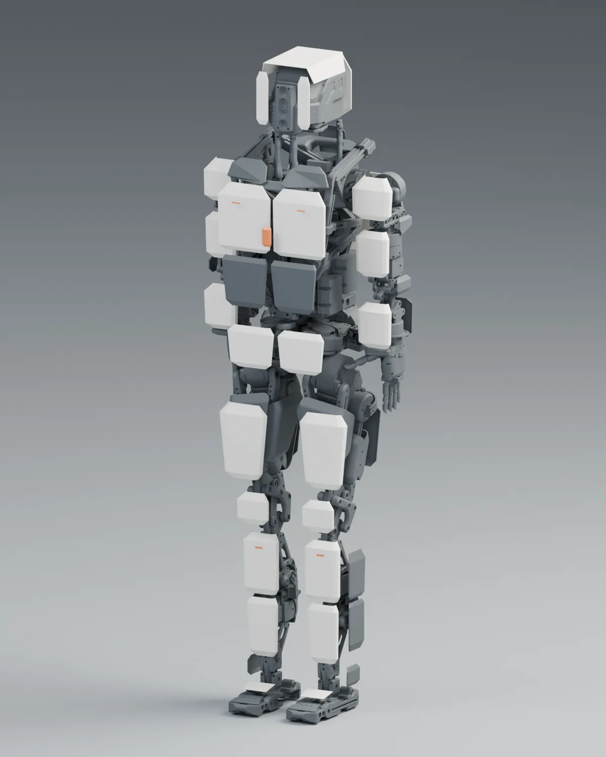 Dropbear with white and grey covered body panels, three-quarter view