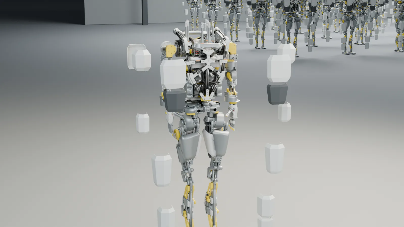Exploded render of Dropbear with its body panels floating away from the frame