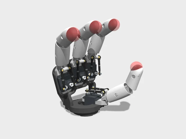 AmazingHand studio render, three-quarter front view