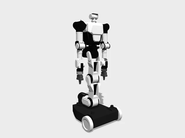 Rainbow Robotics RB-Y1 studio render, three-quarter front view