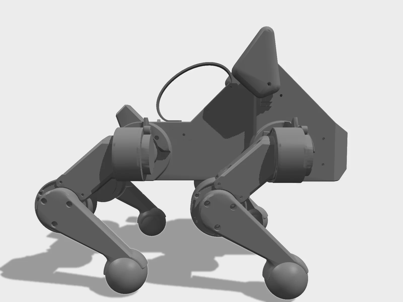 Pupper v3 studio render, side view