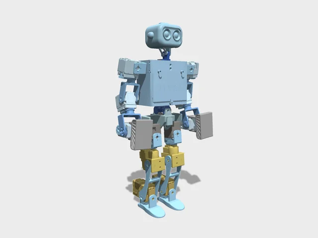 ToddlerBot studio render, three-quarter front view