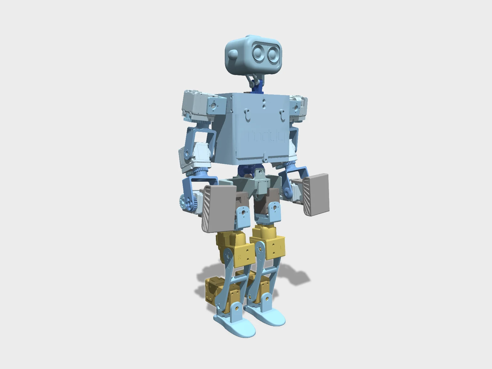 ToddlerBot studio render, three-quarter front view