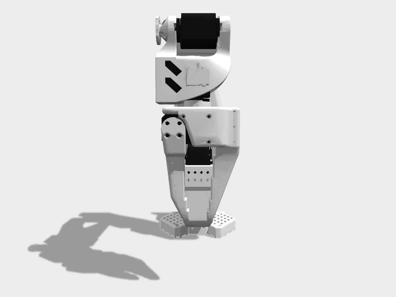 SO-100 (SO-ARM100) studio render, side view