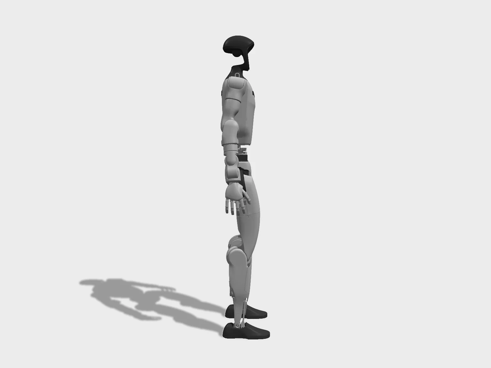 Unitree G1 studio render, side view