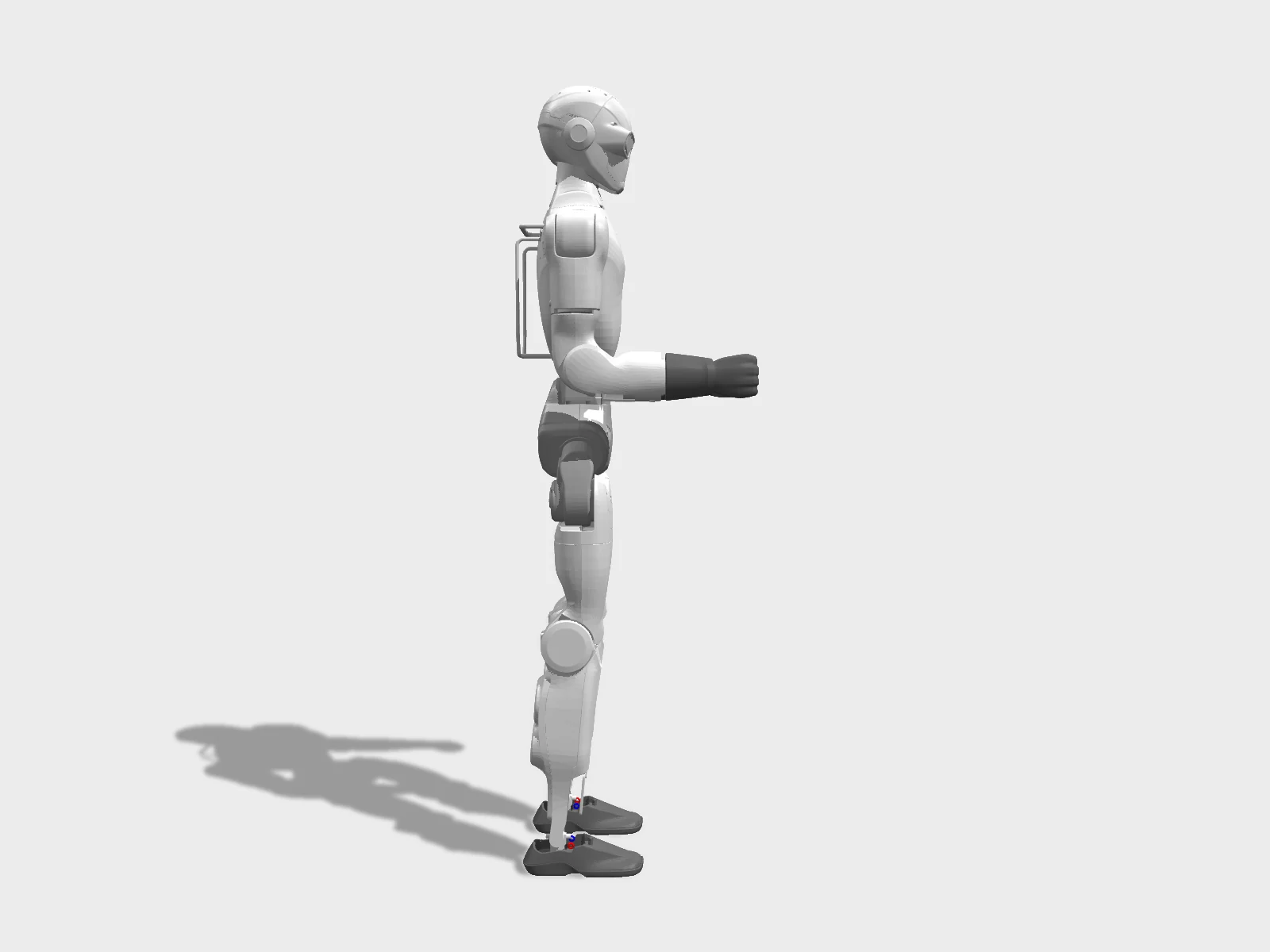 Unitree R1 studio render, side view